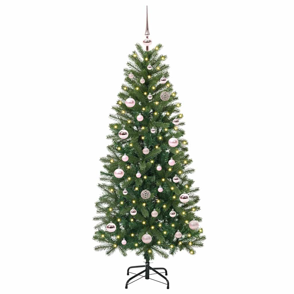 Mű karácsonyfa 150 LED-del állvánnyal Zöld 150 cm PE és PVC