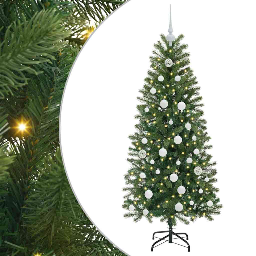 Mű karácsonyfa 150 LED-del állvánnyal Zöld 150 cm PE és PVC