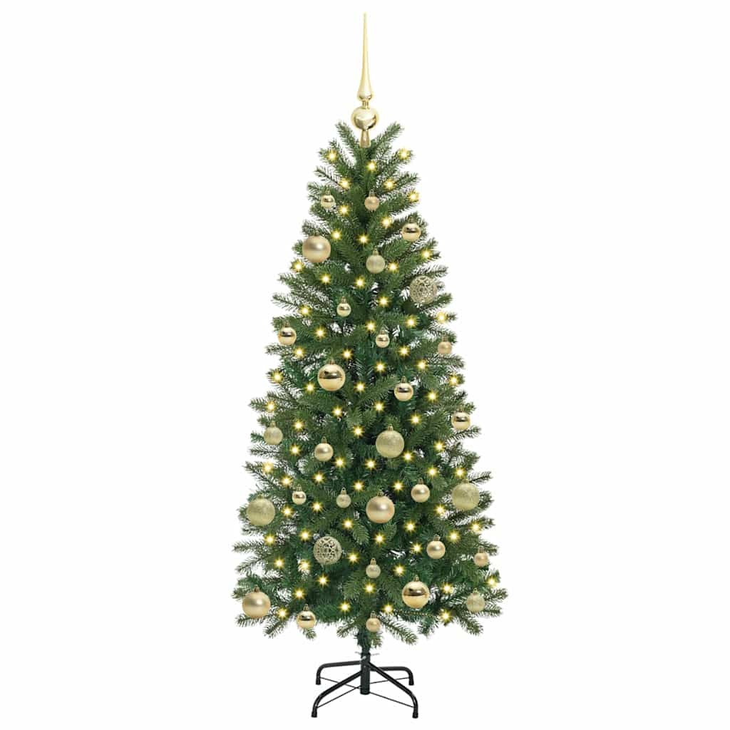 Mű karácsonyfa 150 LED-del állvánnyal Zöld 150 cm PE és PVC