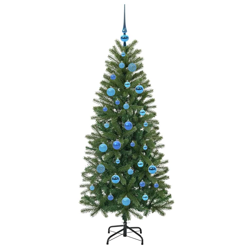 Mű karácsonyfa 150 LED-del állvánnyal Zöld 150 cm PE és PVC