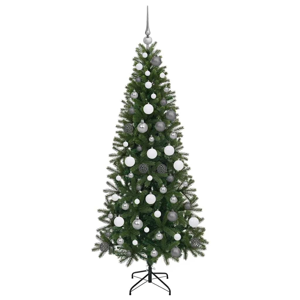 Mű karácsonyfa 300 LED-del állvánnyal Zöld 180 cm PE és PVC