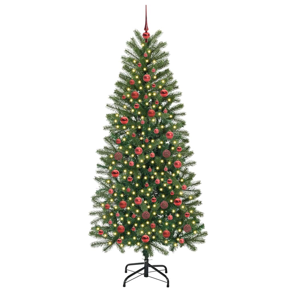 Mű karácsonyfa 300 LED-del állvánnyal Zöld 180 cm PE és PVC