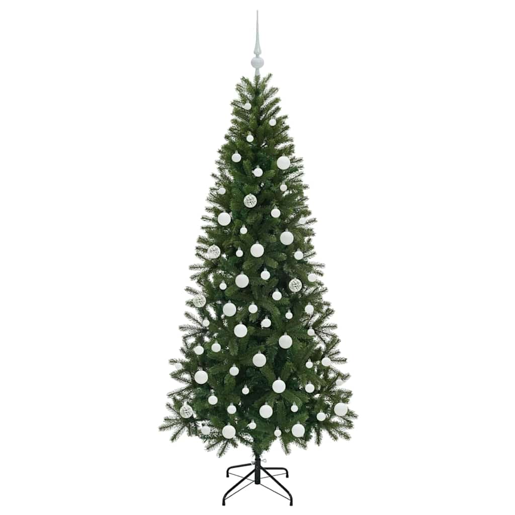 Mű karácsonyfa 300 LED-del állvánnyal Zöld 180 cm PE és PVC
