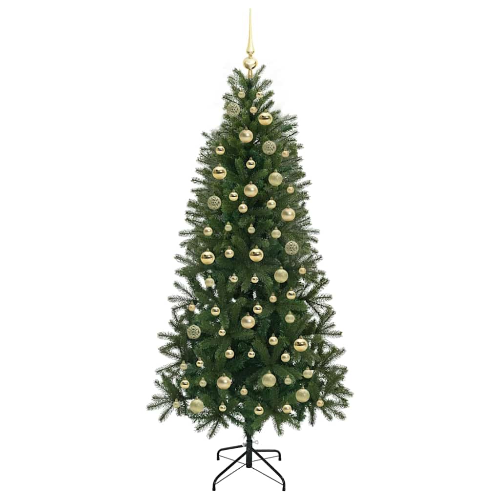 Mű karácsonyfa 300 LED-del állvánnyal Zöld 180 cm PE és PVC