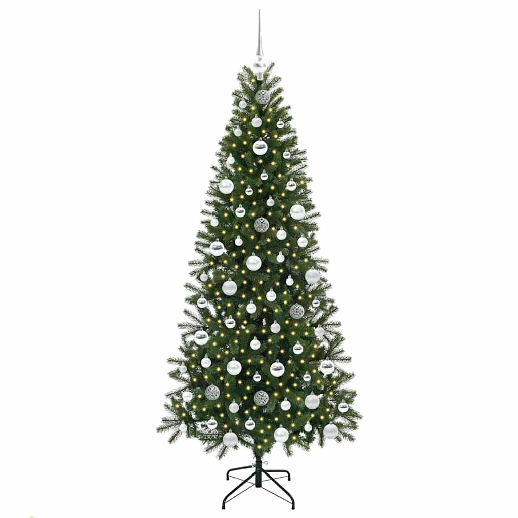 Mű karácsonyfa 300 LED-del állvánnyal Zöld 180 cm PE és PVC