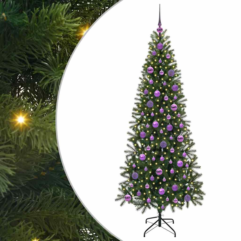 Mű karácsonyfa 300 LED-del állvánnyal Zöld 180 cm PE és PVC