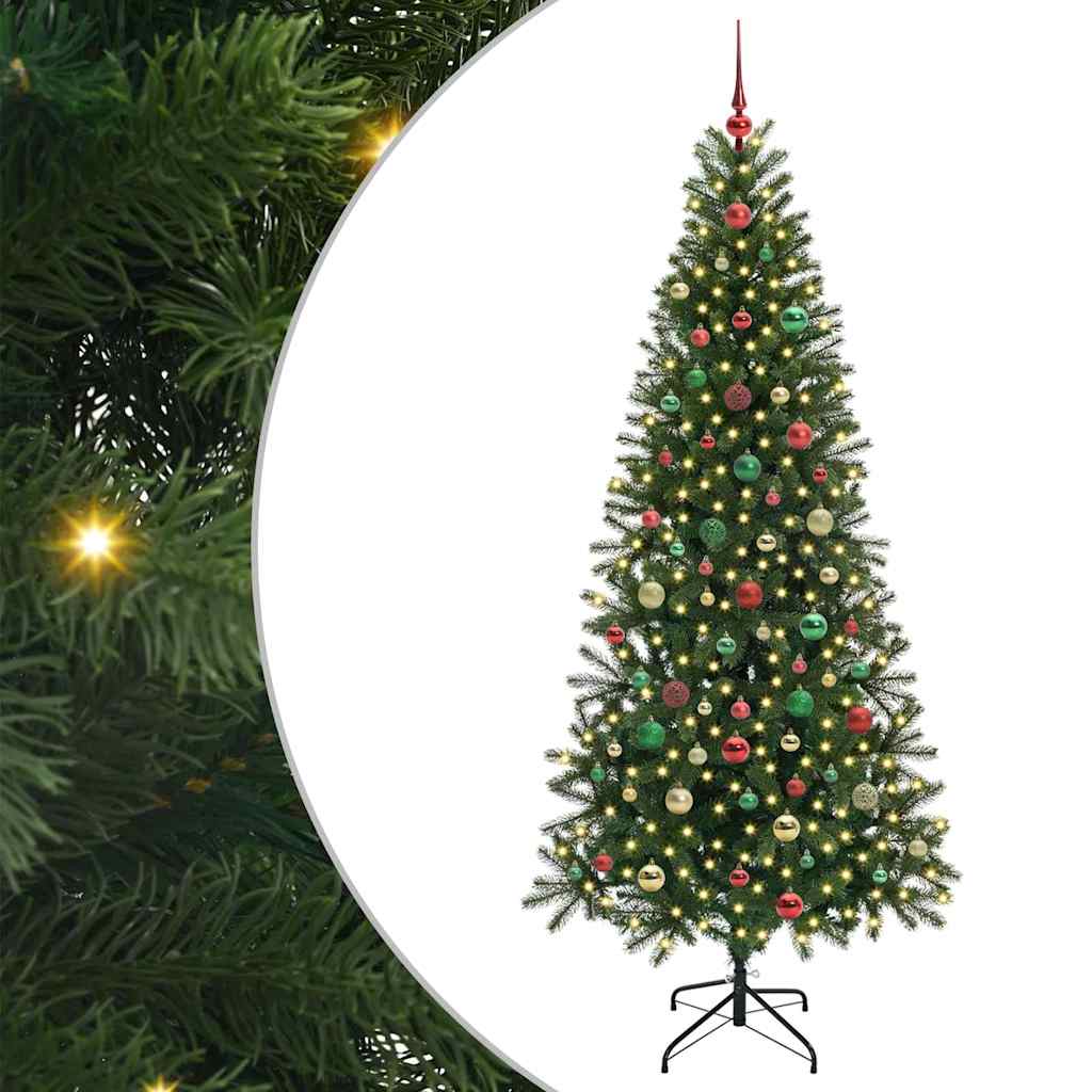 Mű karácsonyfa 300 LED-del állvánnyal Zöld 180 cm PE és PVC