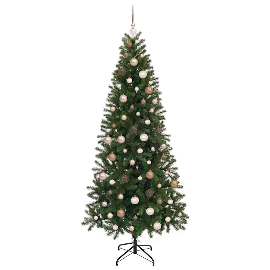 Mű karácsonyfa 300 LED-del állvánnyal Zöld 210 cm PE és PVC