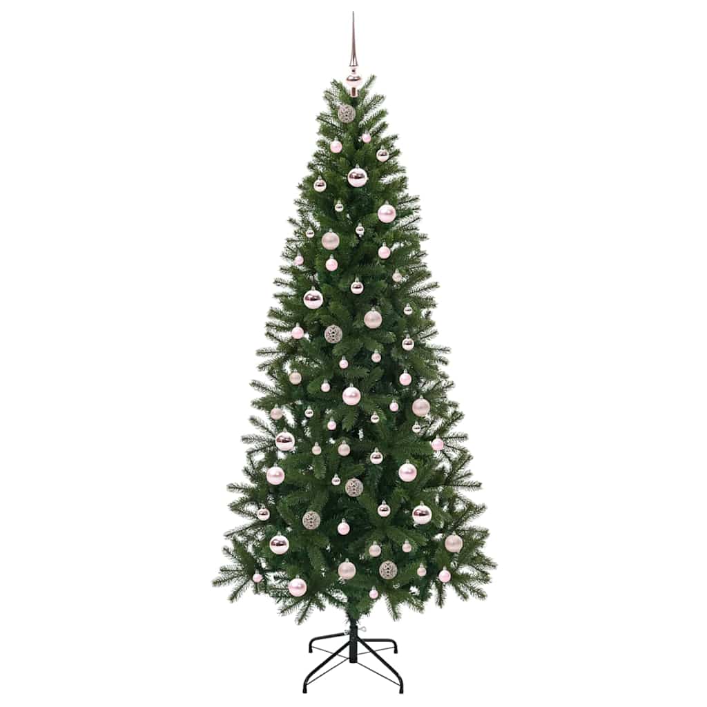 Mű karácsonyfa 300 LED-del állvánnyal Zöld 210 cm PE és PVC