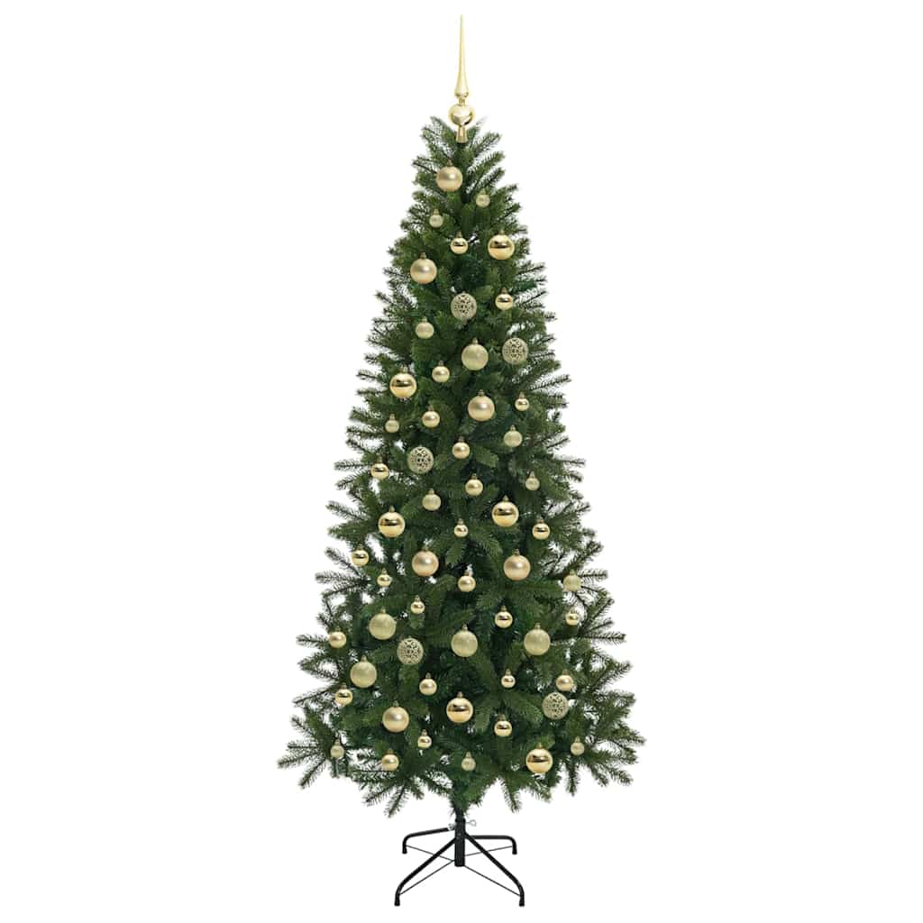 Mű karácsonyfa 300 LED-del állvánnyal Zöld 210 cm PE és PVC