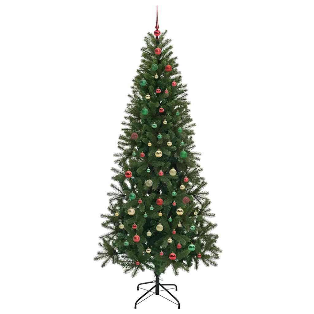 Mű karácsonyfa 300 LED-del állvánnyal Zöld 210 cm PE és PVC