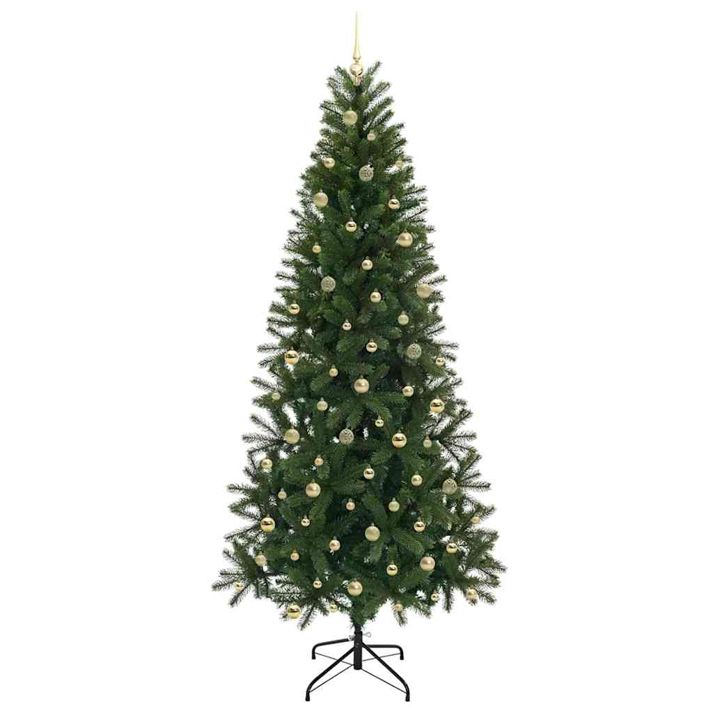 Mű karácsonyfa 300 LED-del állvánnyal Zöld 240 cm PE és PVC