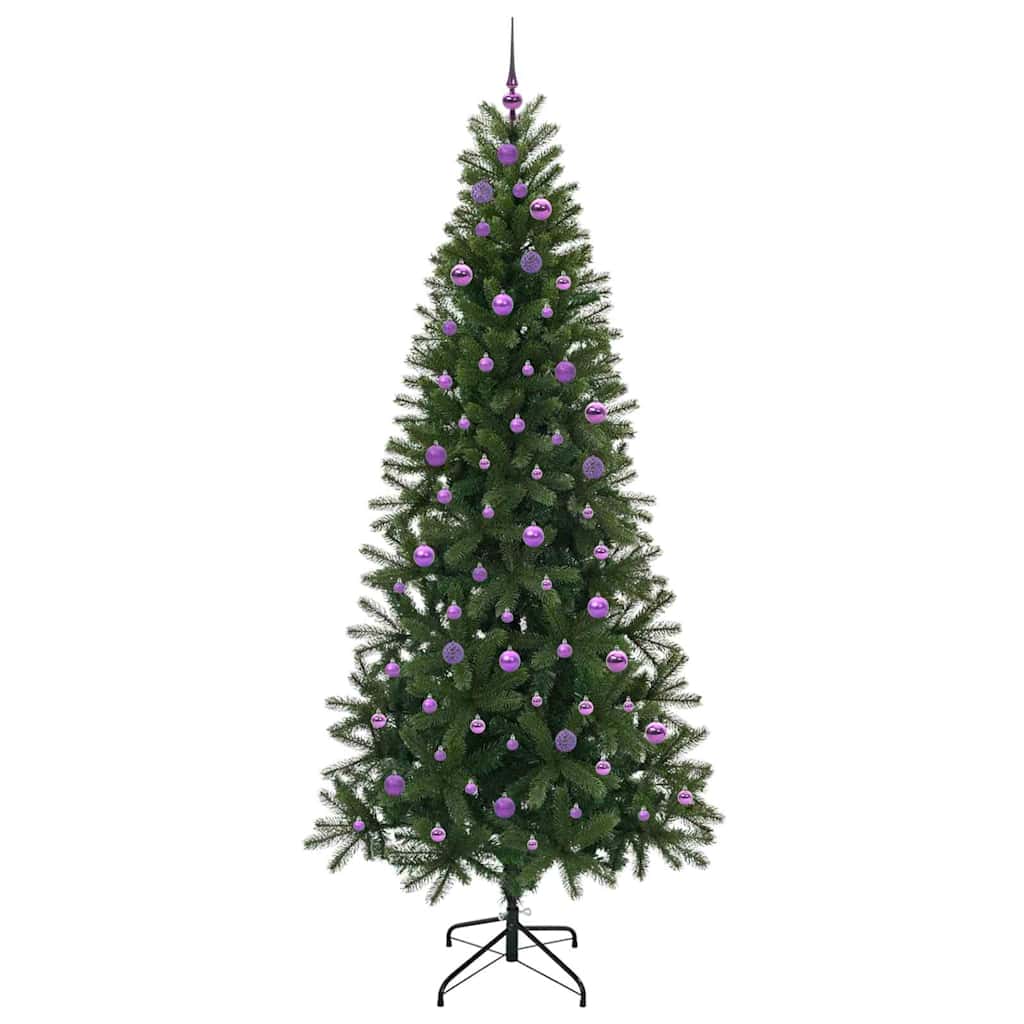 Mű karácsonyfa 300 LED-del állvánnyal Zöld 240 cm PE és PVC