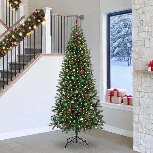 Mű karácsonyfa 300 LED-del állvánnyal Zöld 240 cm PE és PVC
