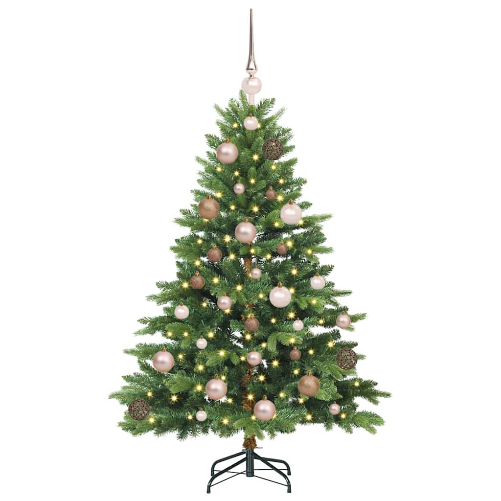 Mű karácsonyfa 150 LED-del állvánnyal Zöld 120 cm PE és PVC