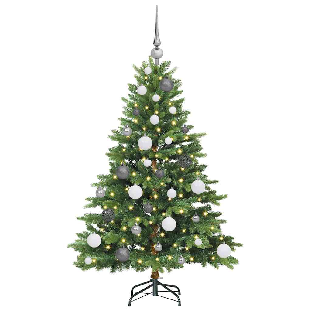 Mű karácsonyfa 150 LED-del állvánnyal Zöld 120 cm PE és PVC