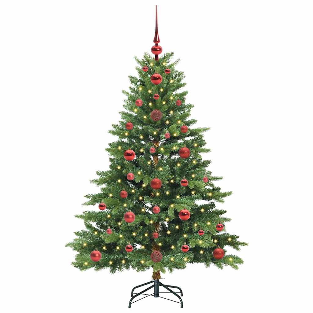 Mű karácsonyfa 150 LED-del állvánnyal Zöld 120 cm PE és PVC