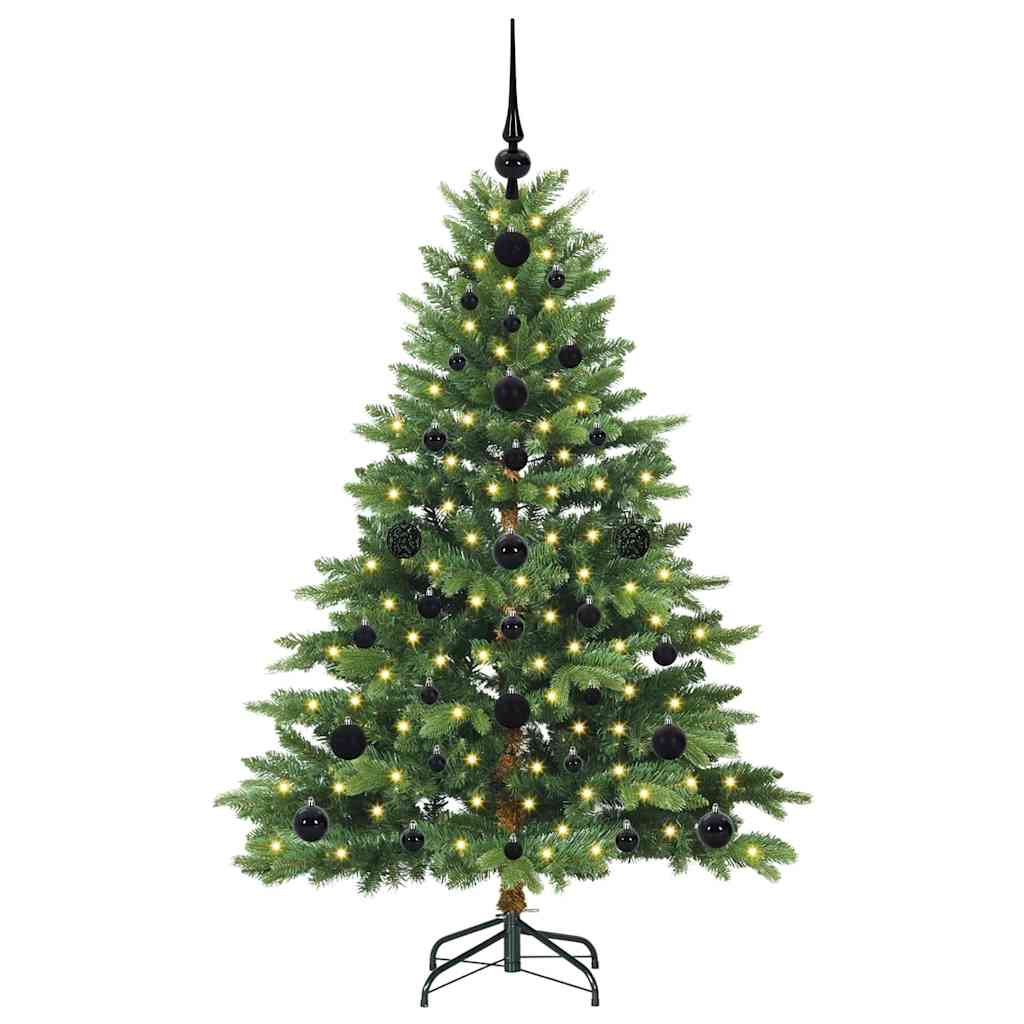 Mű karácsonyfa 150 LED-del állvánnyal Zöld 120 cm PE és PVC