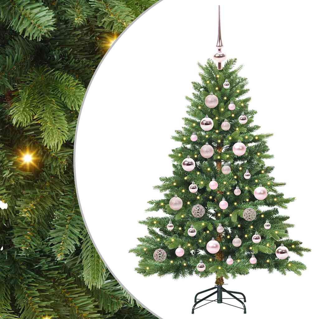 Mű karácsonyfa 150 LED-del állvánnyal Zöld 120 cm PE és PVC