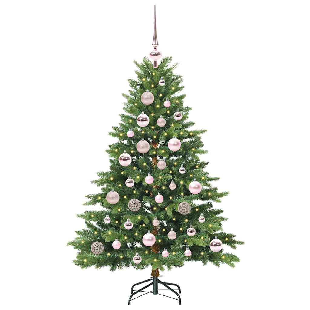Mű karácsonyfa 150 LED-del állvánnyal Zöld 120 cm PE és PVC