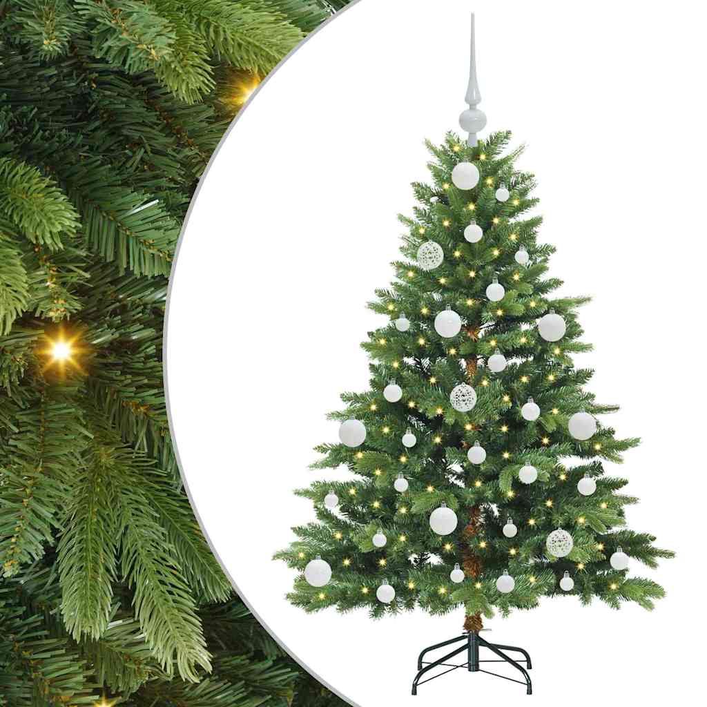 Mű karácsonyfa 150 LED-del állvánnyal Zöld 120 cm PE és PVC