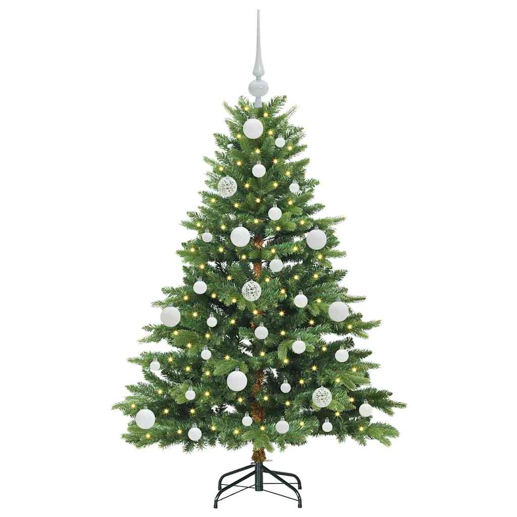 Mű karácsonyfa 150 LED-del állvánnyal Zöld 120 cm PE és PVC