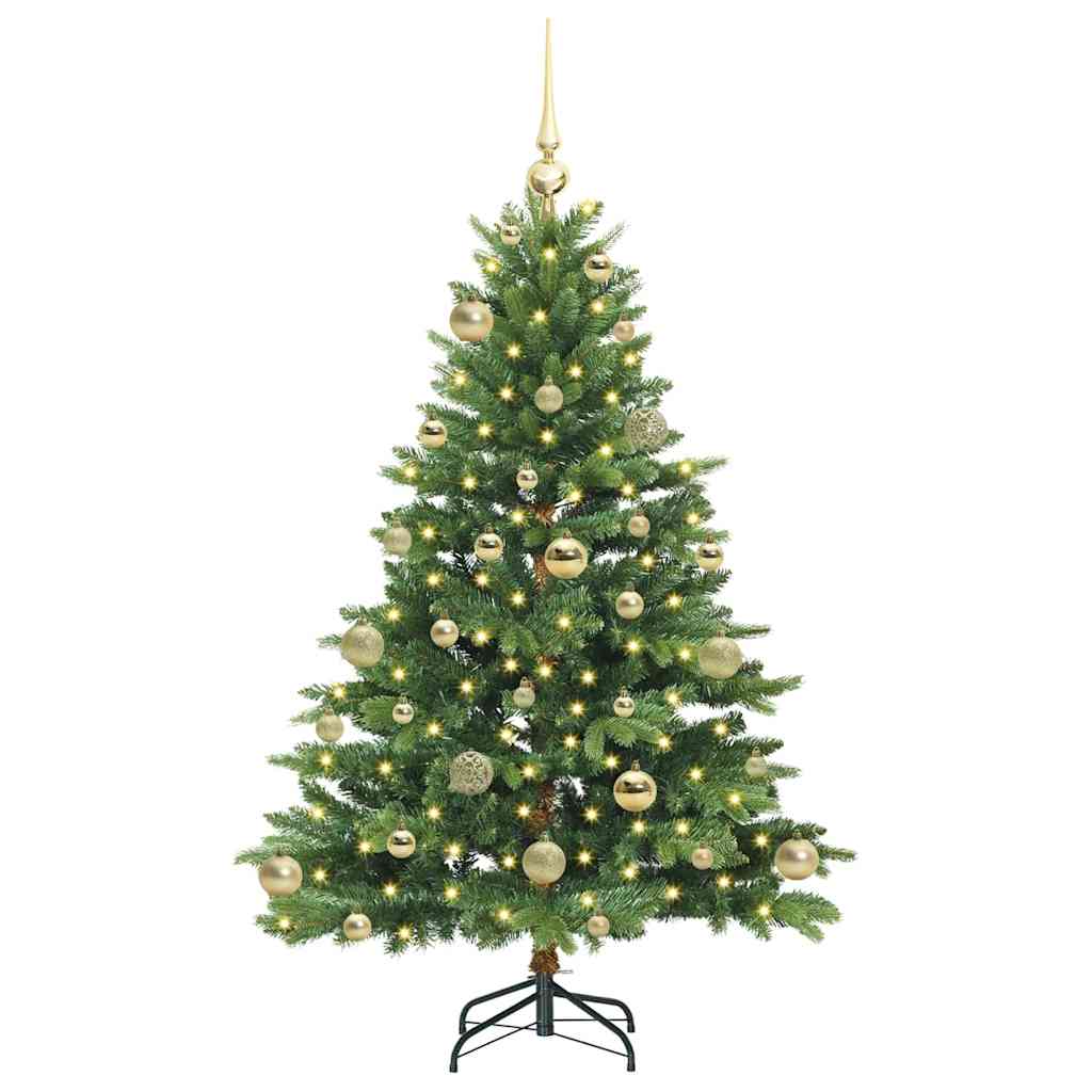 Mű karácsonyfa 150 LED-del állvánnyal Zöld 120 cm PE és PVC
