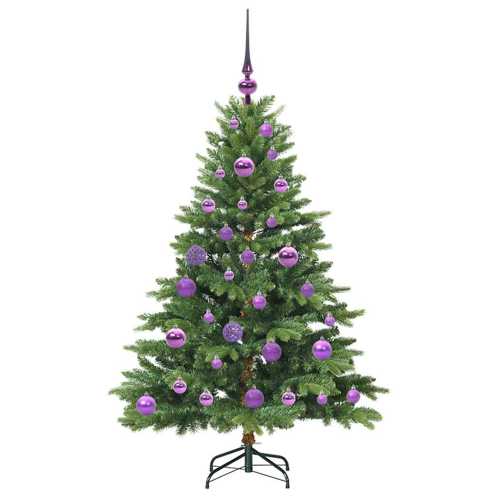 Mű karácsonyfa 150 LED-del állvánnyal Zöld 120 cm PE és PVC