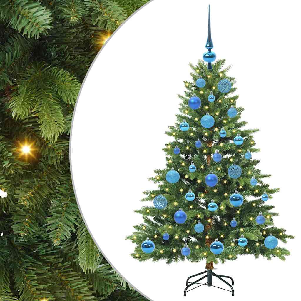 Mű karácsonyfa 150 LED-del állvánnyal Zöld 120 cm PE és PVC