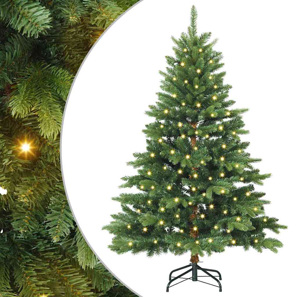 Mű karácsonyfa 150 LED-del állvánnyal Zöld 150 cm PE és PVC