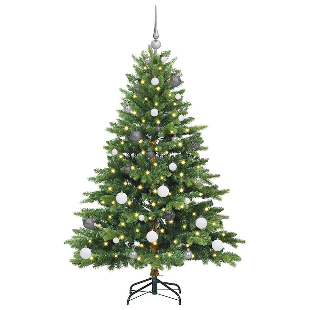 Mű karácsonyfa 150 LED-del állvánnyal Zöld 150 cm PE és PVC