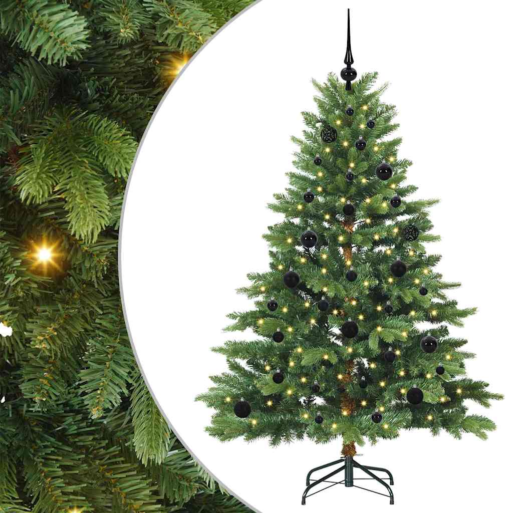 Mű karácsonyfa 150 LED-del állvánnyal Zöld 150 cm PE és PVC