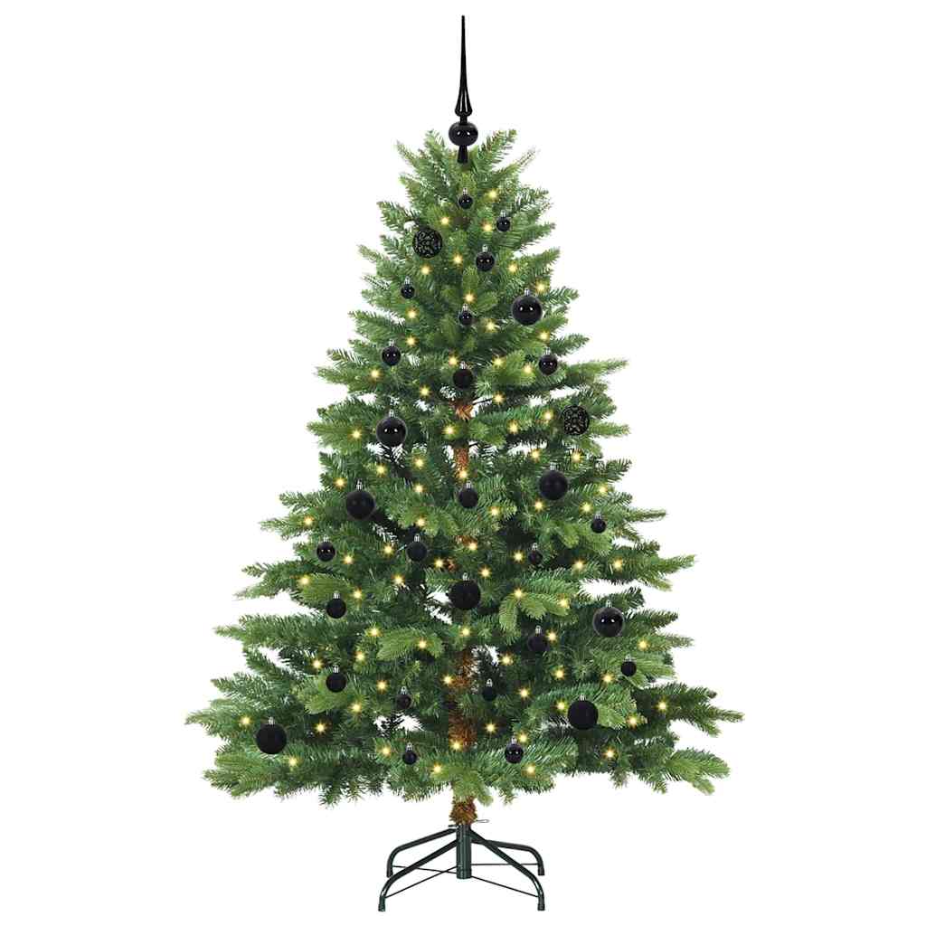 Mű karácsonyfa 150 LED-del állvánnyal Zöld 150 cm PE és PVC