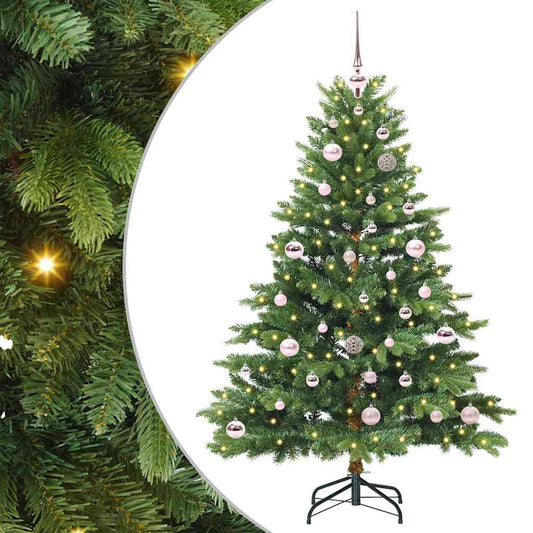 Mű karácsonyfa 150 LED-del állvánnyal Zöld 150 cm PE és PVC