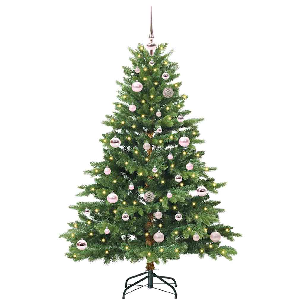 Mű karácsonyfa 150 LED-del állvánnyal Zöld 150 cm PE és PVC