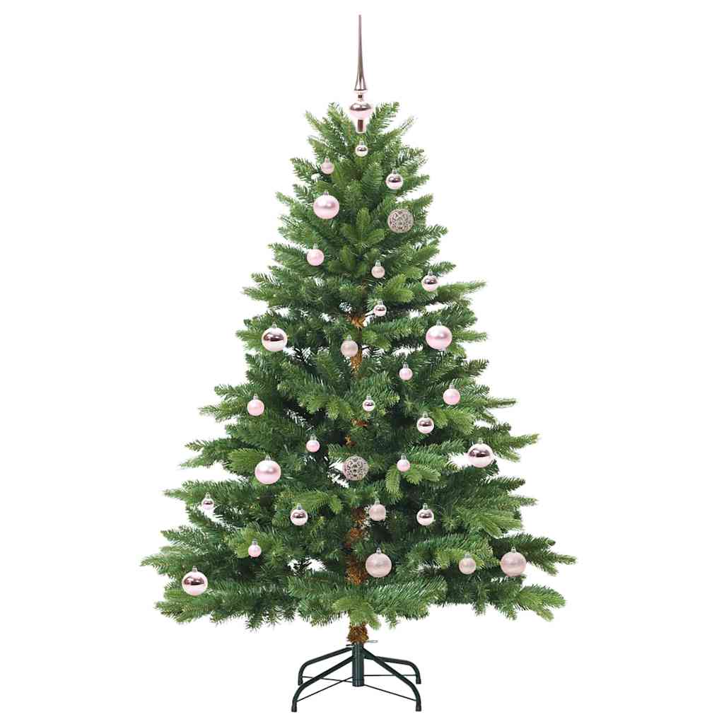 Mű karácsonyfa 150 LED-del állvánnyal Zöld 150 cm PE és PVC