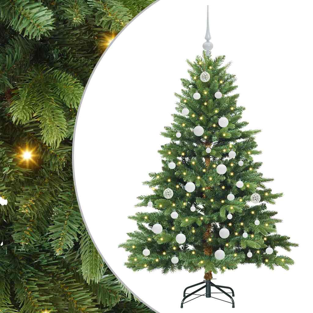 Mű karácsonyfa 150 LED-del állvánnyal Zöld 150 cm PE és PVC