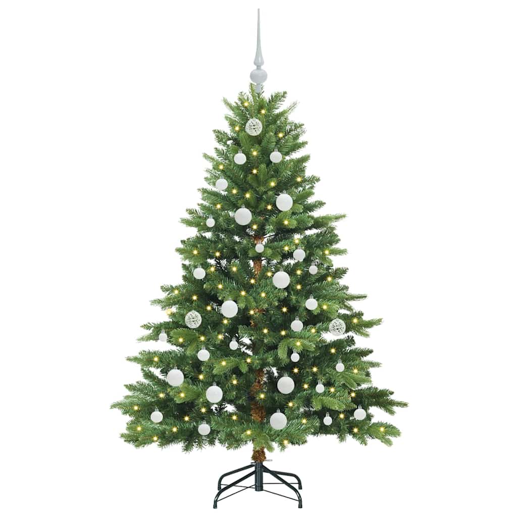 Mű karácsonyfa 150 LED-del állvánnyal Zöld 150 cm PE és PVC