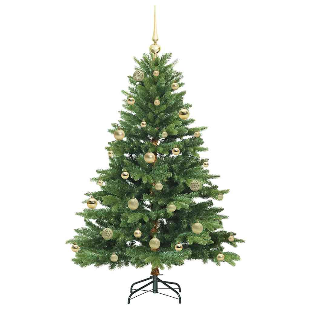 Mű karácsonyfa 150 LED-del állvánnyal Zöld 150 cm PE és PVC