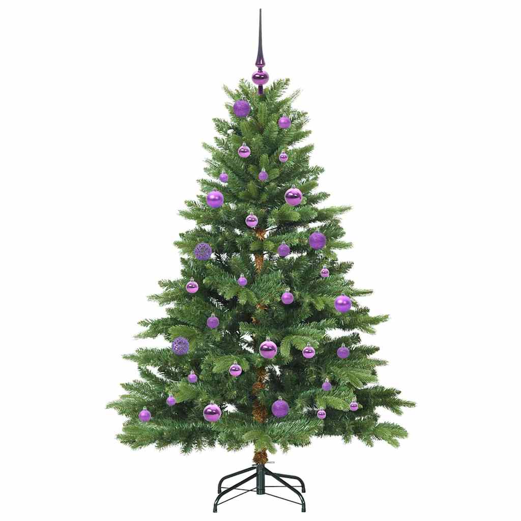 Mű karácsonyfa 150 LED-del állvánnyal Zöld 150 cm PE és PVC