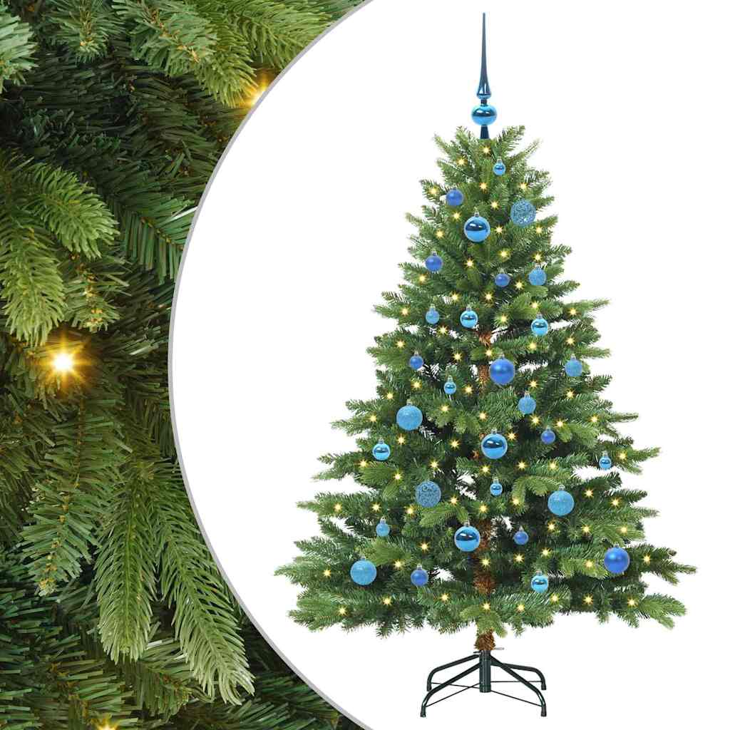 Mű karácsonyfa 150 LED-del állvánnyal Zöld 150 cm PE és PVC