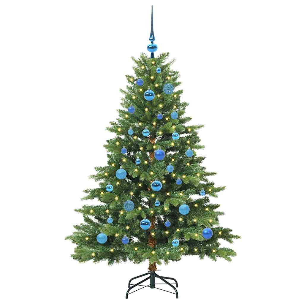 Mű karácsonyfa 150 LED-del állvánnyal Zöld 150 cm PE és PVC