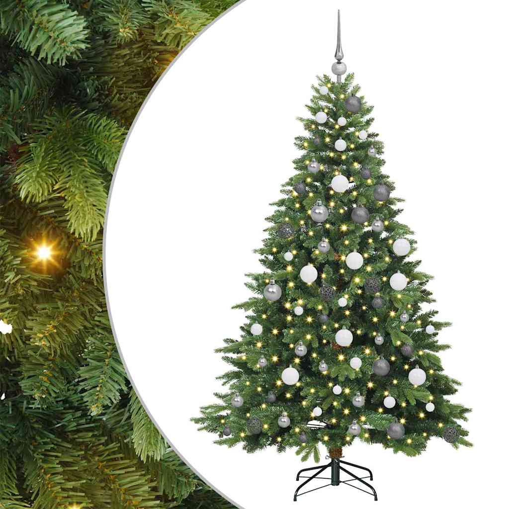 Mű karácsonyfa 300 LED-del állvánnyal Zöld 180 cm PE és PVC