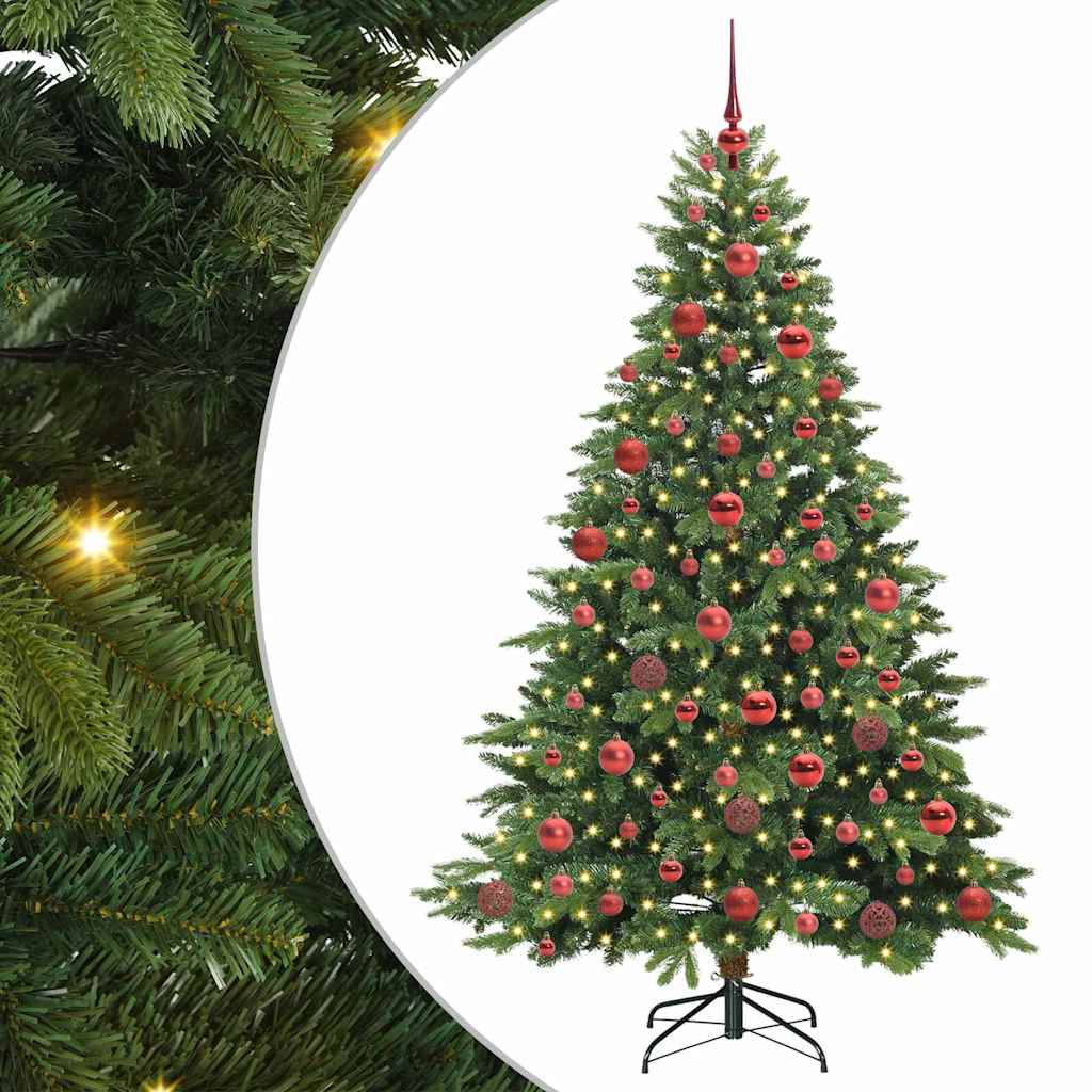 Mű karácsonyfa 300 LED-del állvánnyal Zöld 180 cm PE és PVC