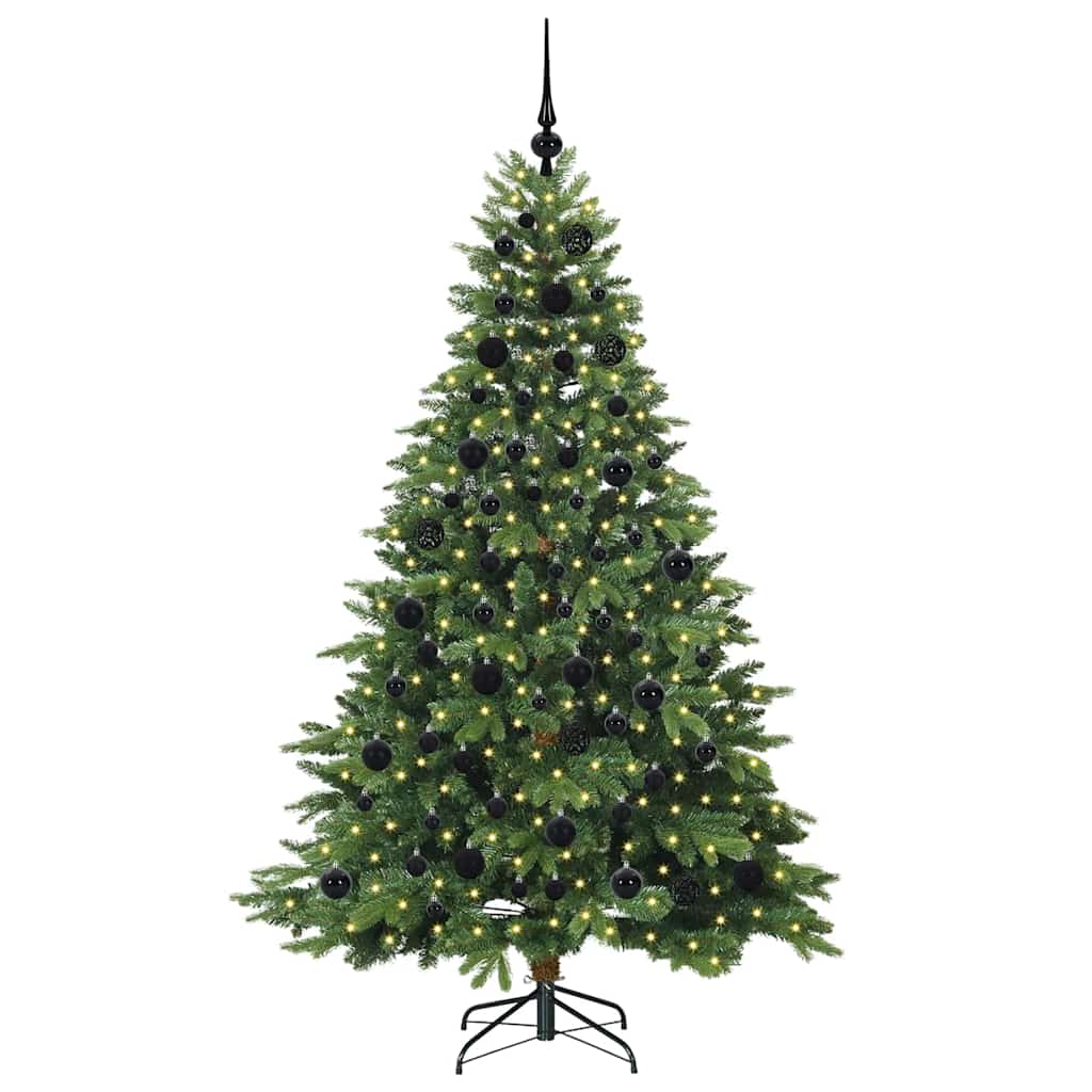 Mű karácsonyfa 300 LED-del állvánnyal Zöld 180 cm PE és PVC