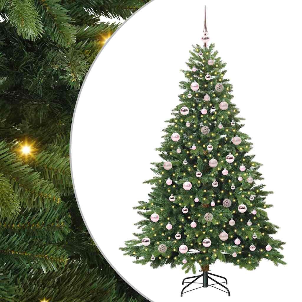 Mű karácsonyfa 300 LED-del állvánnyal Zöld 180 cm PE és PVC