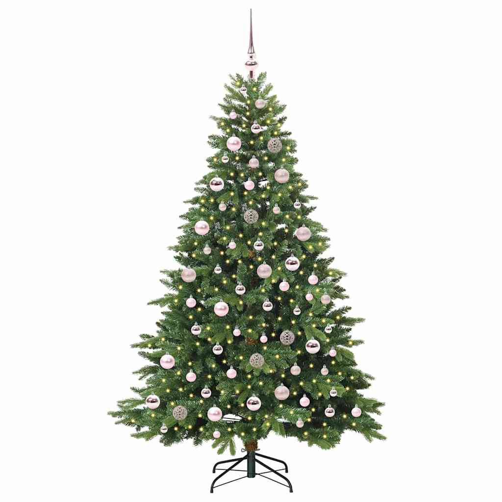 Mű karácsonyfa 300 LED-del állvánnyal Zöld 180 cm PE és PVC