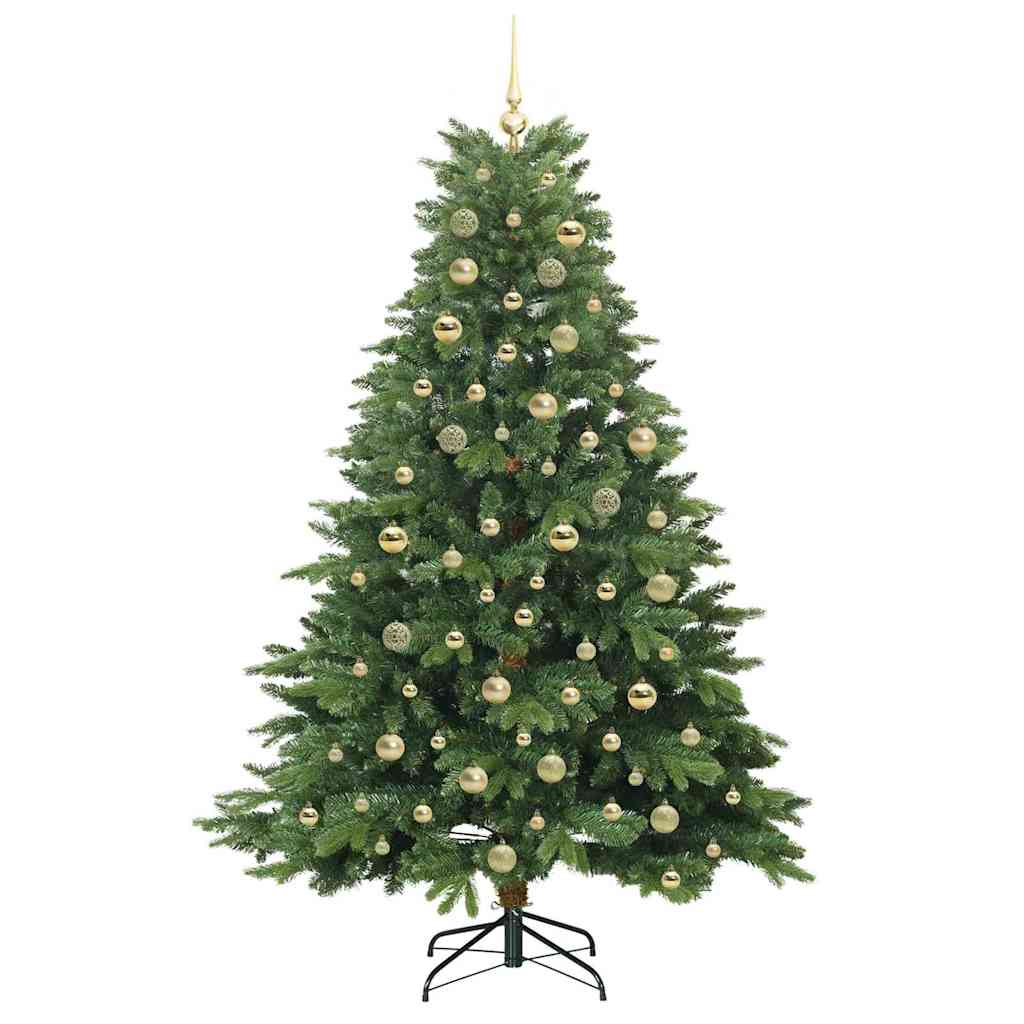 Mű karácsonyfa 300 LED-del állvánnyal Zöld 180 cm PE és PVC