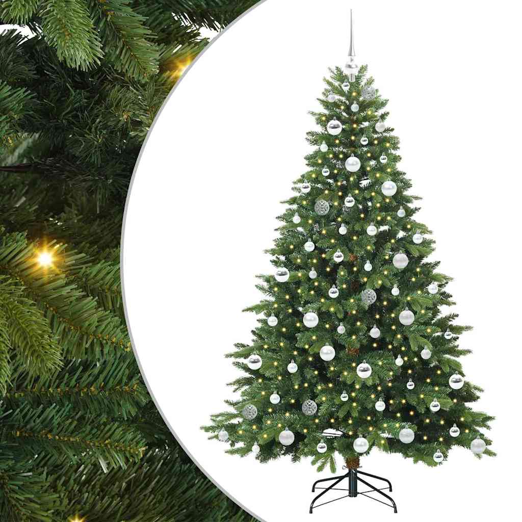 Mű karácsonyfa 300 LED-del állvánnyal Zöld 180 cm PE és PVC