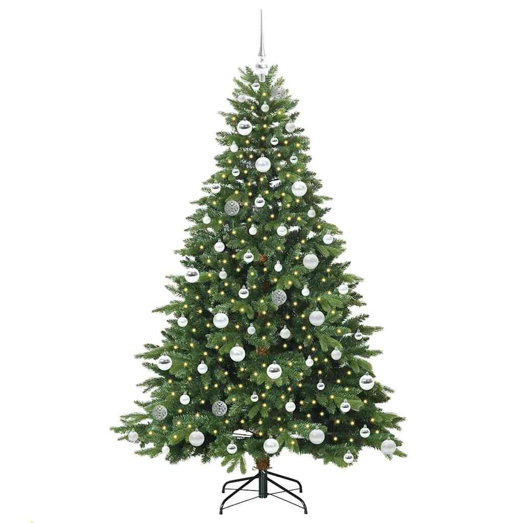 Mű karácsonyfa 300 LED-del állvánnyal Zöld 180 cm PE és PVC